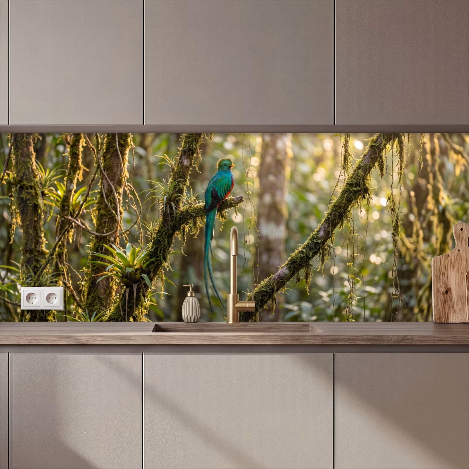 Schienale cucina - Quetzal - Giungla - Natura - Verde — 1
