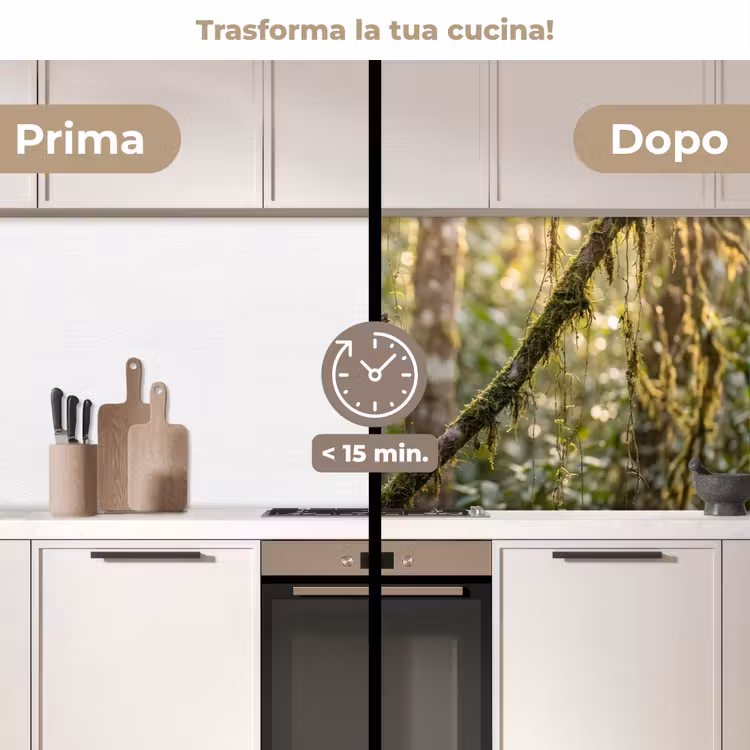 Schienale cucina - Quetzal - Giungla - Natura - Verde — 3