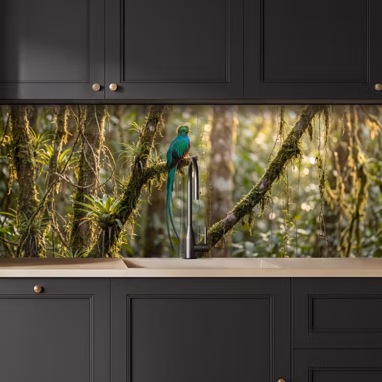 Schienale cucina - Quetzal - Giungla - Natura - Verde — 6