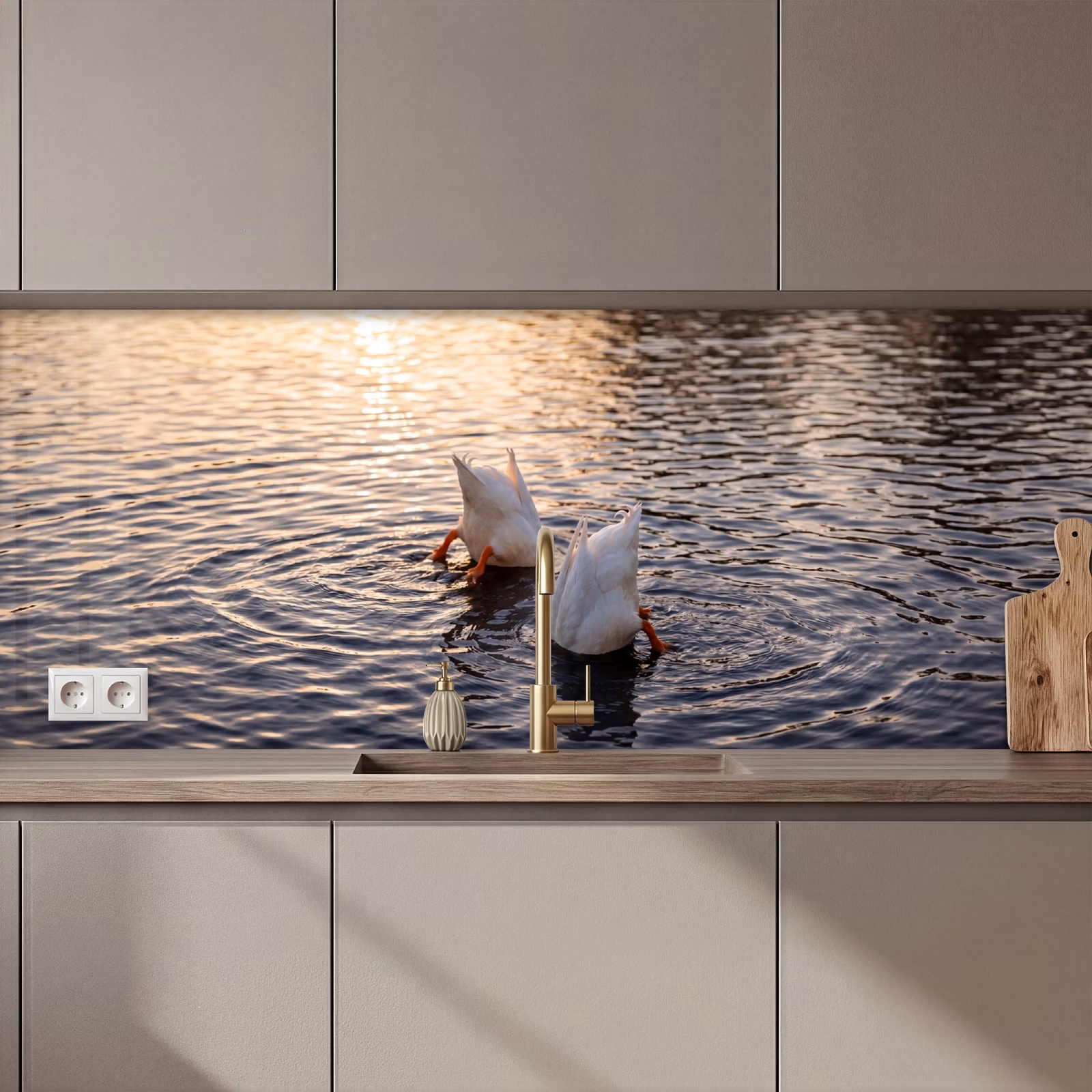 Schienale cucina - Anatre - Acqua - Natura — 1