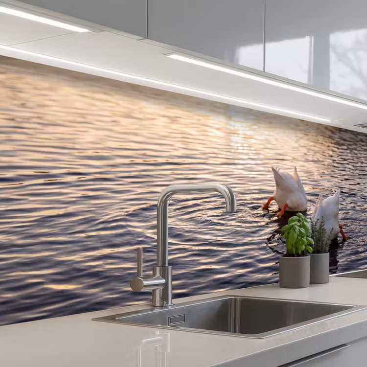 Schienale cucina - Anatre - Acqua - Natura — 2