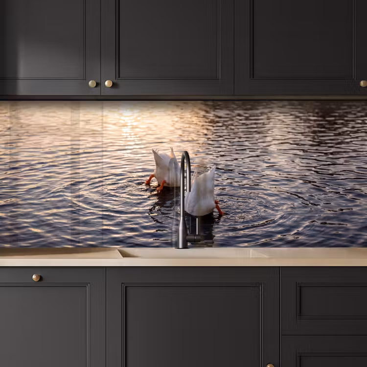 Schienale cucina - Anatre - Acqua - Natura — 6