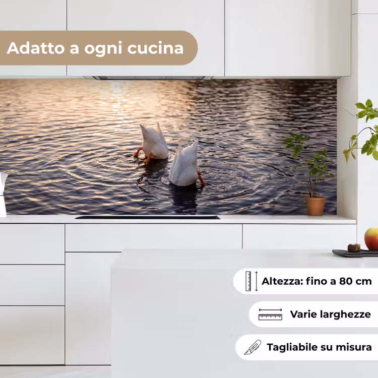 Schienale cucina - Anatre - Acqua - Natura — 7