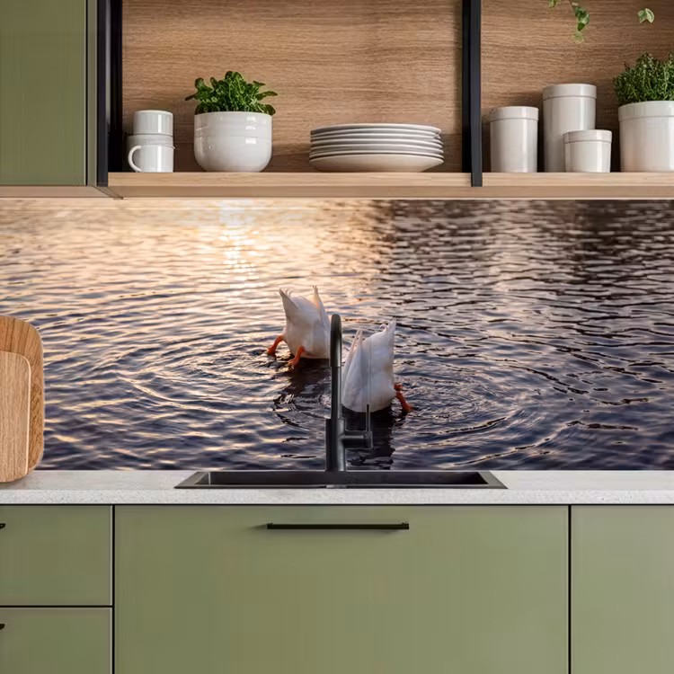 Schienale cucina - Anatre - Acqua - Natura — 8