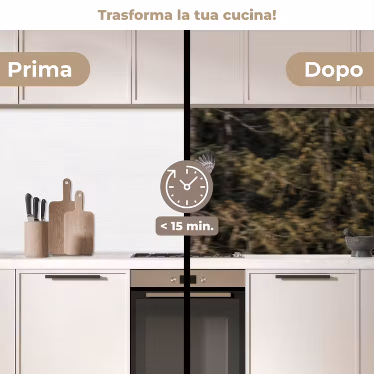 Schienale cucina - Aquila calva - Volo - Foresta - Natura — 3