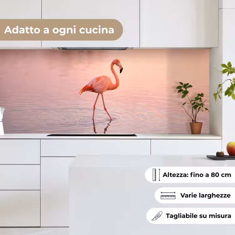 Schienale cucina - Fenicottero - Acqua - Rosa — 7