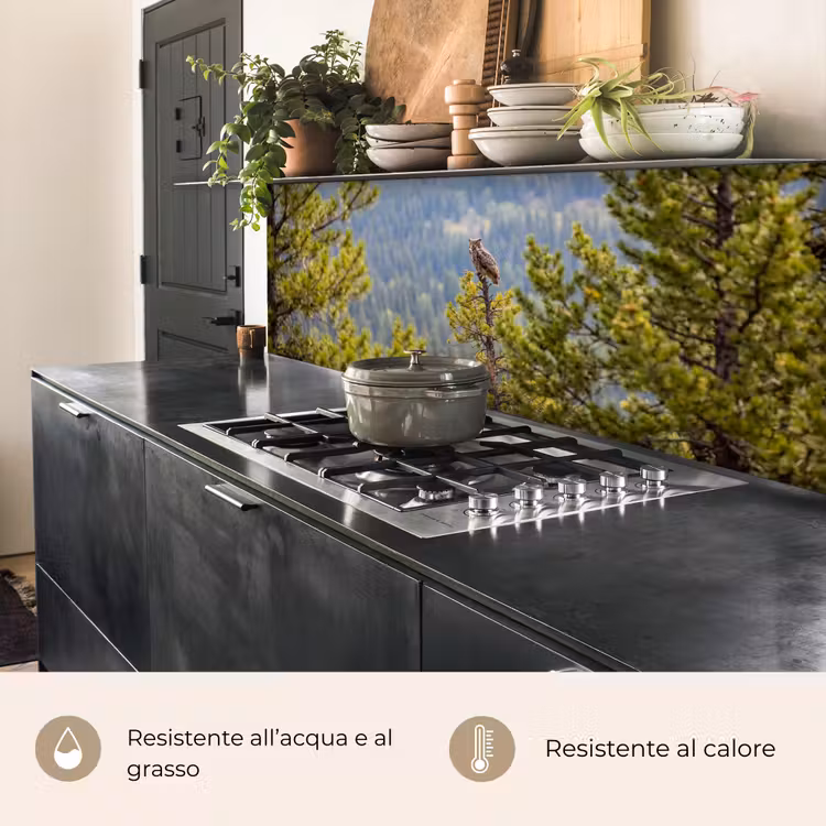 Schienale cucina - Gufo - Gufo reale - Alberi - Natura — 5