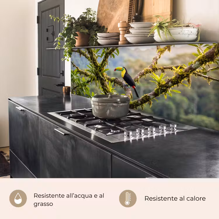 Schienale cucina - Tucano - Giungla - Natura - Colorato — 5