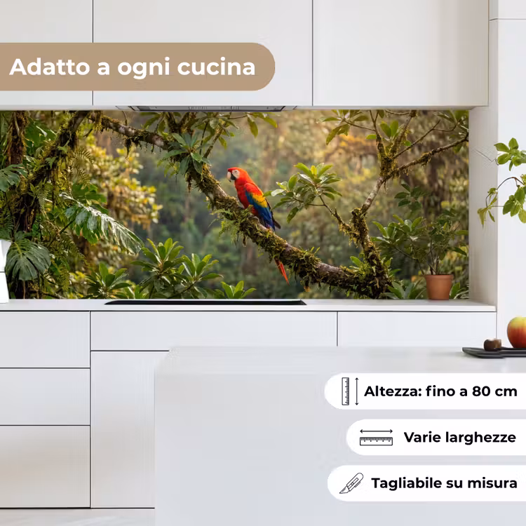 Schienale cucina - Ara - Giungla - Rosso — 7
