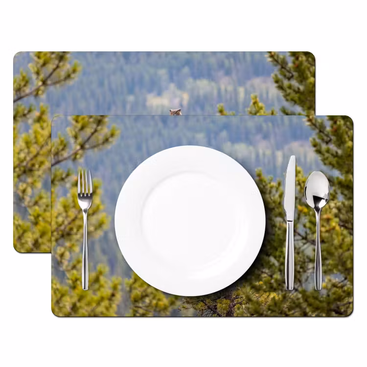 Tovaglietta – 6 pezzi - Gufo - Gufo reale - Alberi - Natura — 2