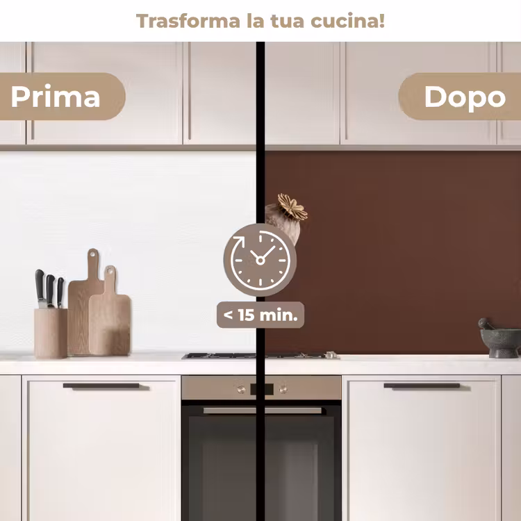 Schienale cucina - Bulbo di papavero - Fiore secco - Marrone - Minimalista — 3