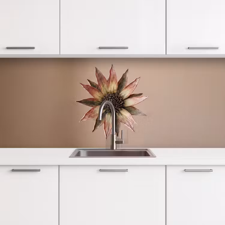 Schienale cucina - Fiore secco - Protea - Vintage - Beige - Rustico — 4