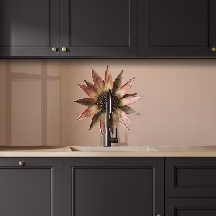 Schienale cucina - Fiore secco - Protea - Vintage - Beige - Rustico — 6