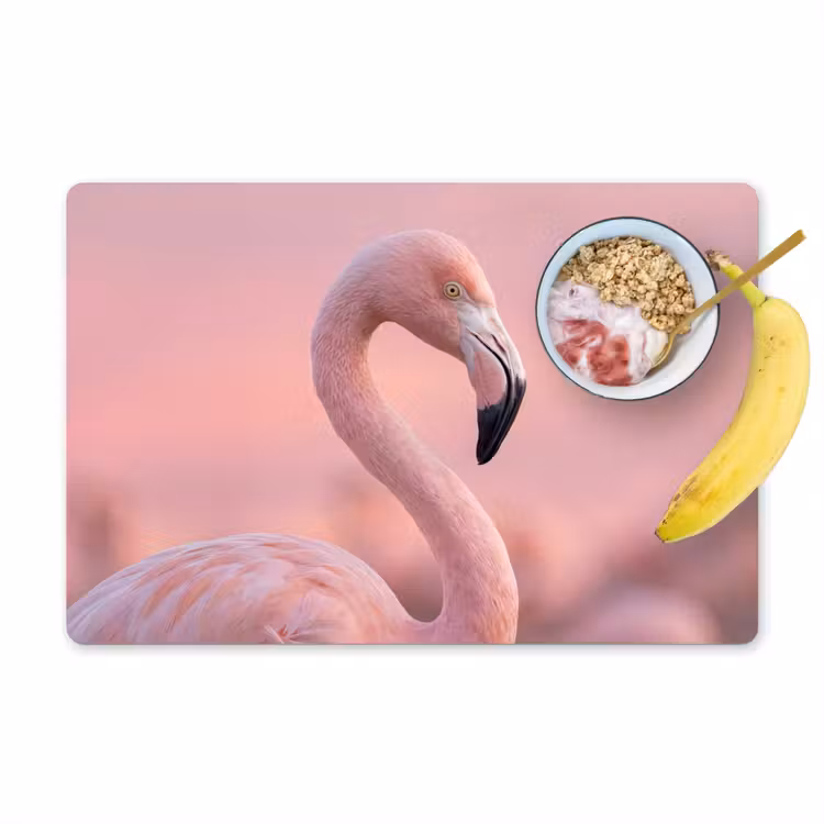 Tovaglietta – 6 pezzi - Fenicottero - Ritratto - Rosa — 1