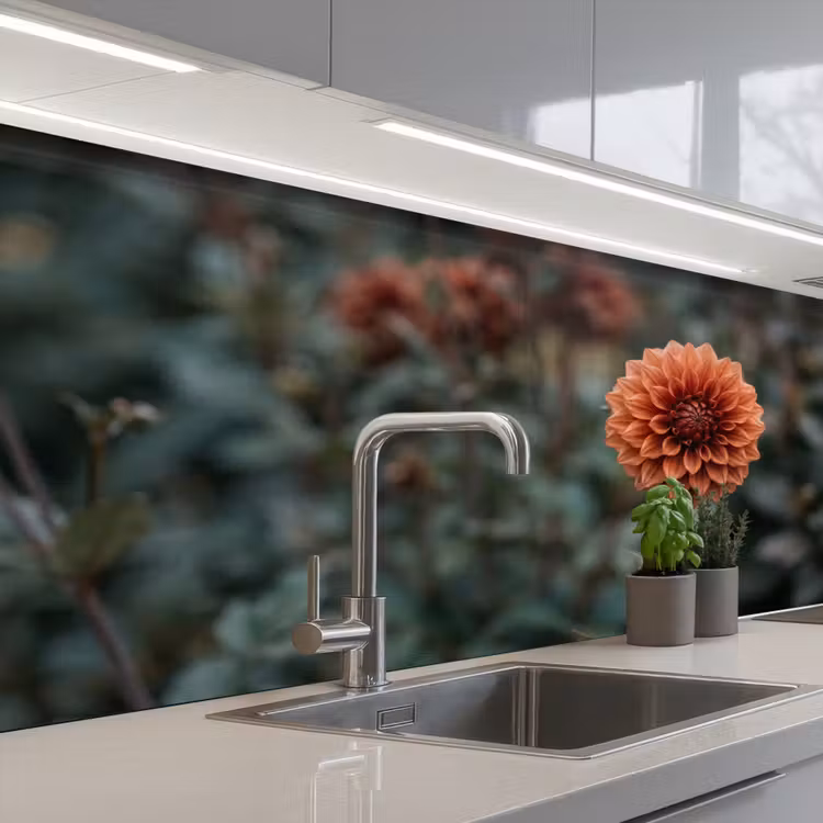 Schienale cucina - Dalia - Fiore - Natura - Atmosfera — 2