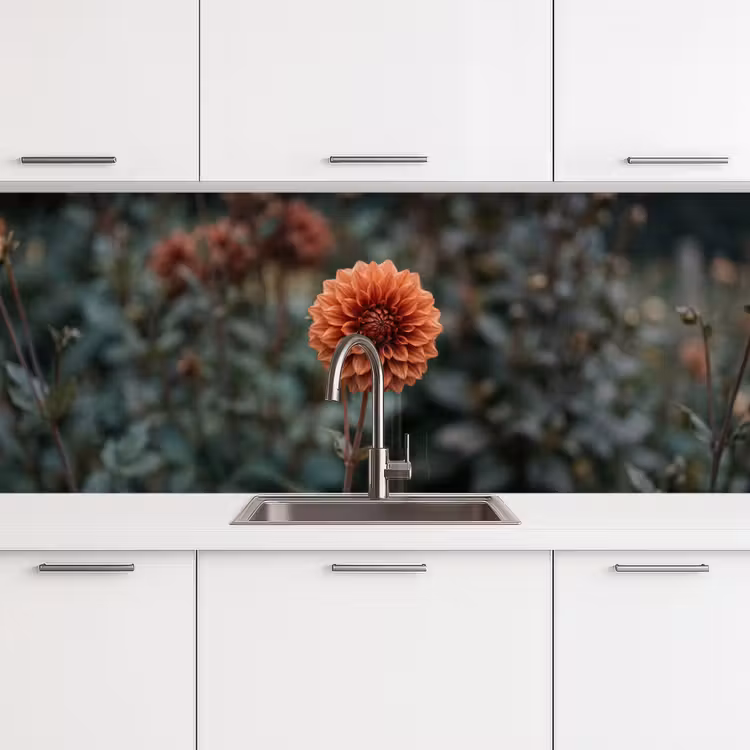 Schienale cucina - Dalia - Fiore - Natura - Atmosfera — 4