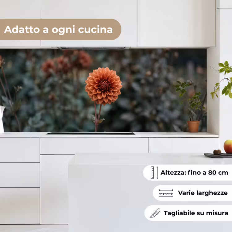 Schienale cucina - Dalia - Fiore - Natura - Atmosfera — 7