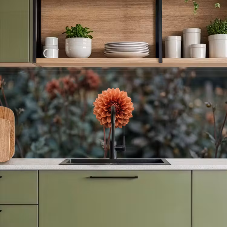 Schienale cucina - Dalia - Fiore - Natura - Atmosfera — 8