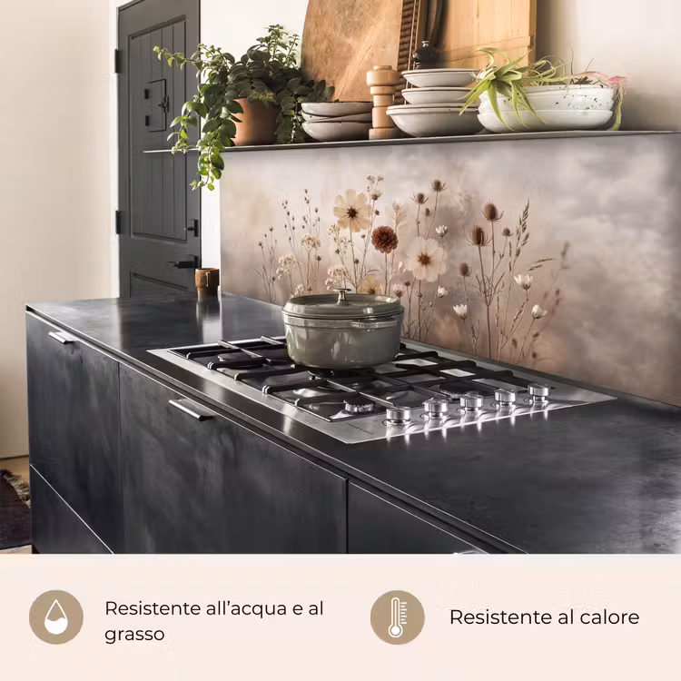 Schienale cucina - Fiori di campo - Botanico - Vintage - Natura - Rustico — 5