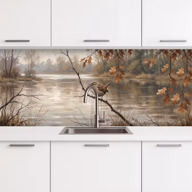 Schienale cucina - Scricciolo - Ramo - Fiume - Natura - Atmosfera — 4