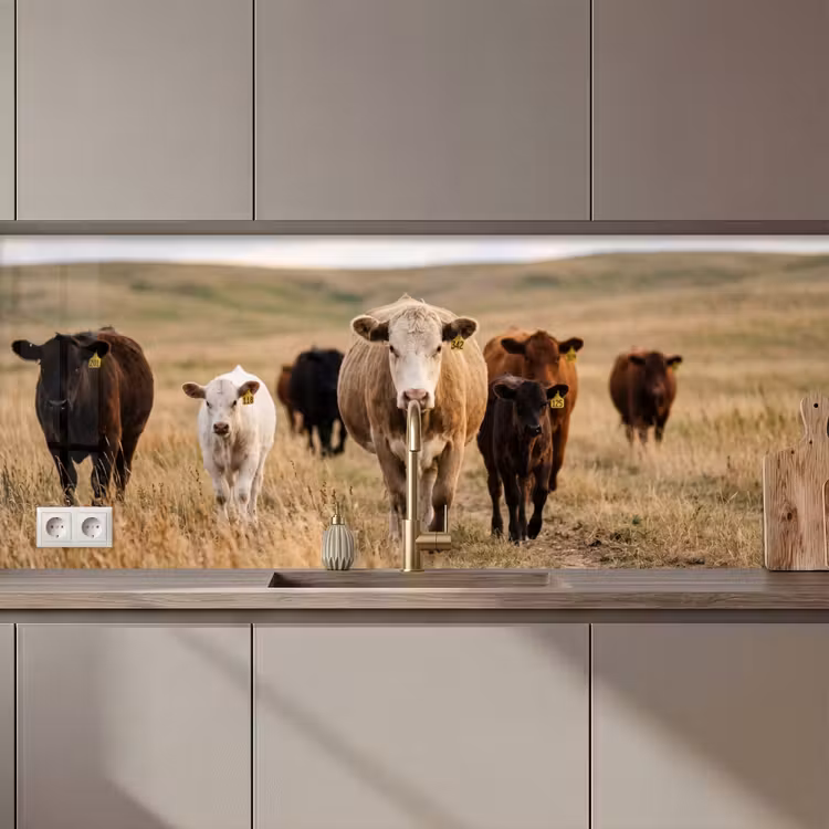 Schienale cucina - Bestiame - Mandria - Paesaggio - Prato - Tranquillità — 1