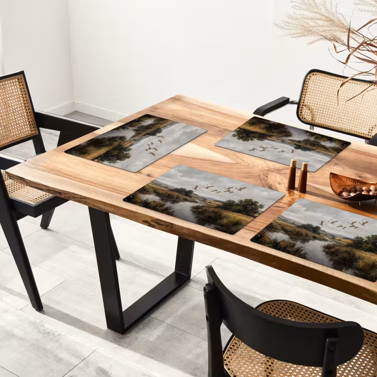 Tovaglietta – 6 pezzi - Anatre - Fiume - Paesaggio - Volo - Nostalgico — 4