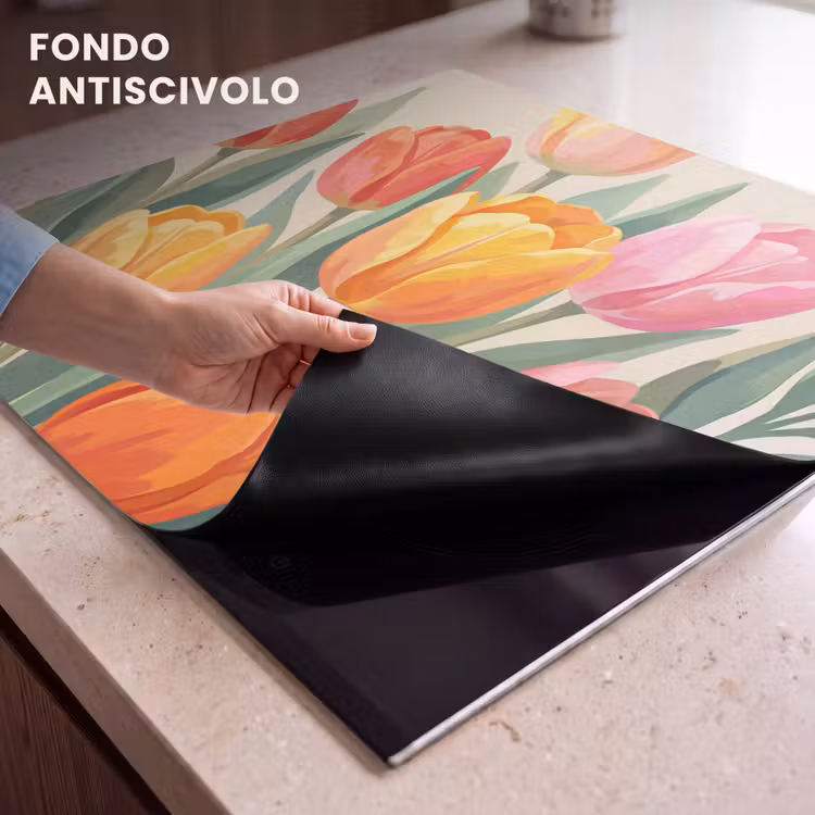Protezione piano induzione - Tulipani - Astratto - Colorato — 6