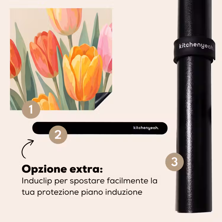 Protezione piano induzione - Tulipani - Astratto - Colorato — 8