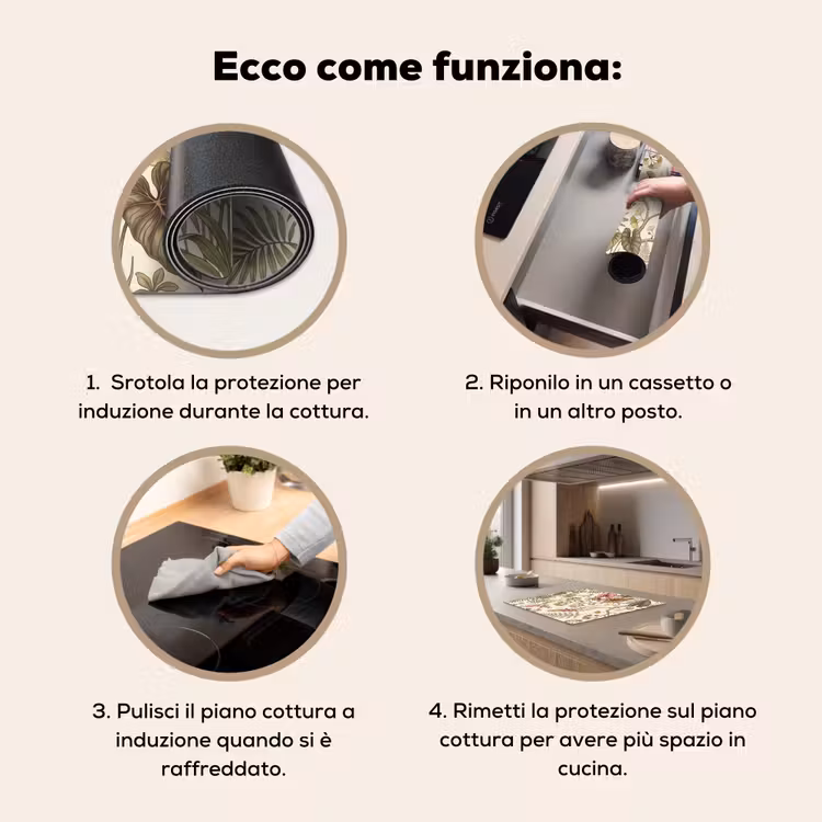 Protezione piano induzione - Uccelli - Tropicale - Botanico - Rosa — 7