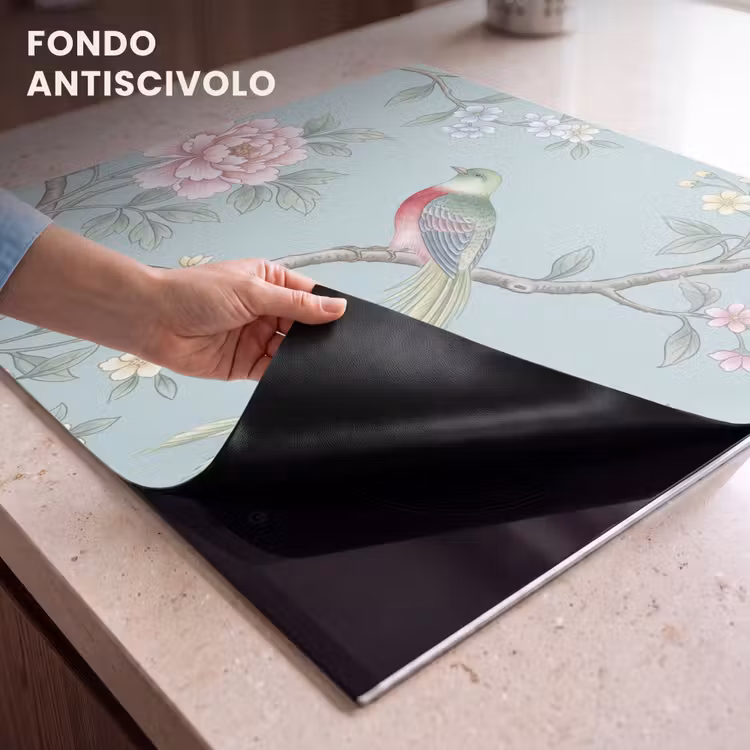 Protezione piano induzione - Uccello - Fiori - Colorato — 6