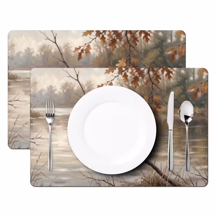 Tovaglietta – 6 pezzi - Scricciolo - Ramo - Fiume - Natura - Atmosfera — 2