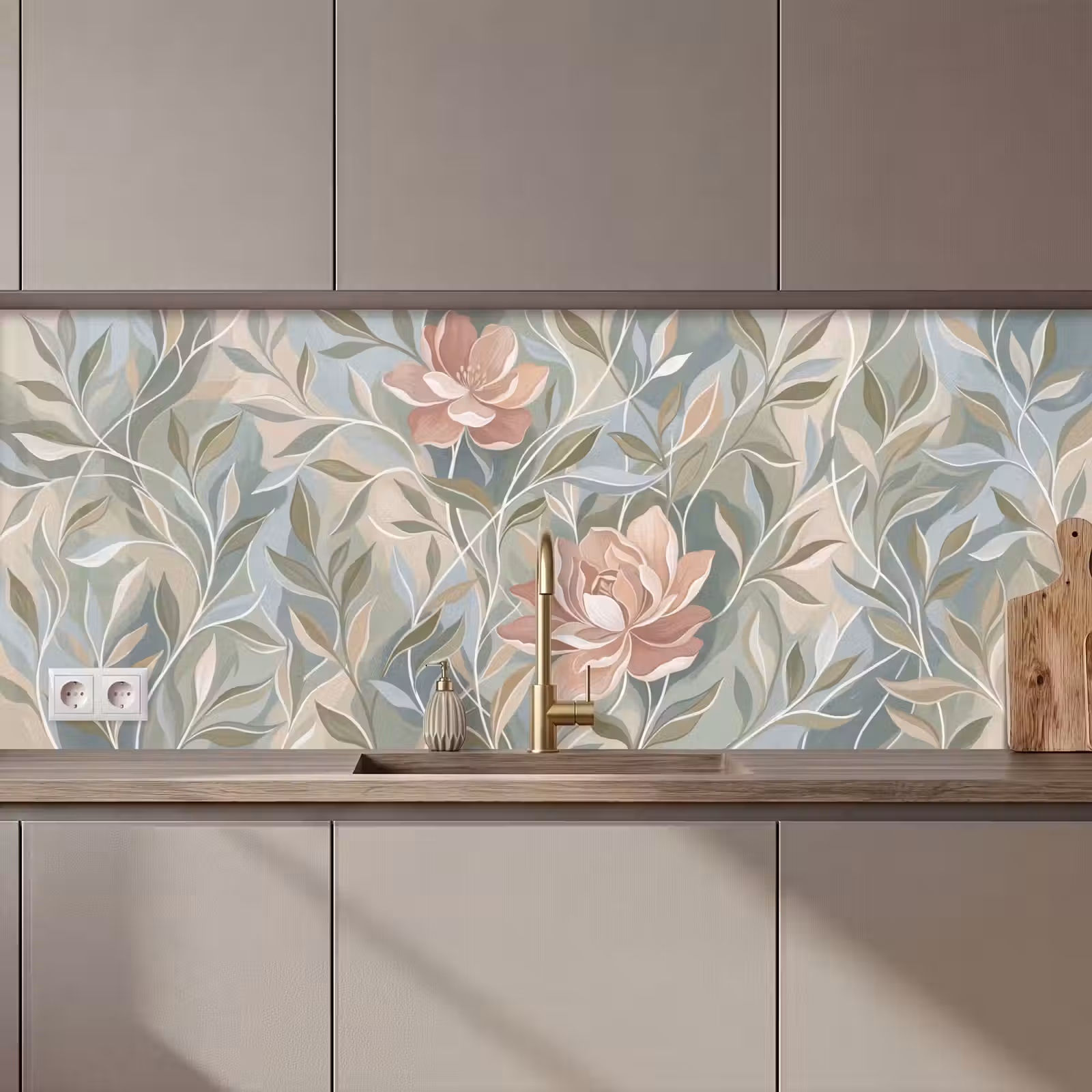Schienale cucina - Elegante - Romantico - Rosa — 1