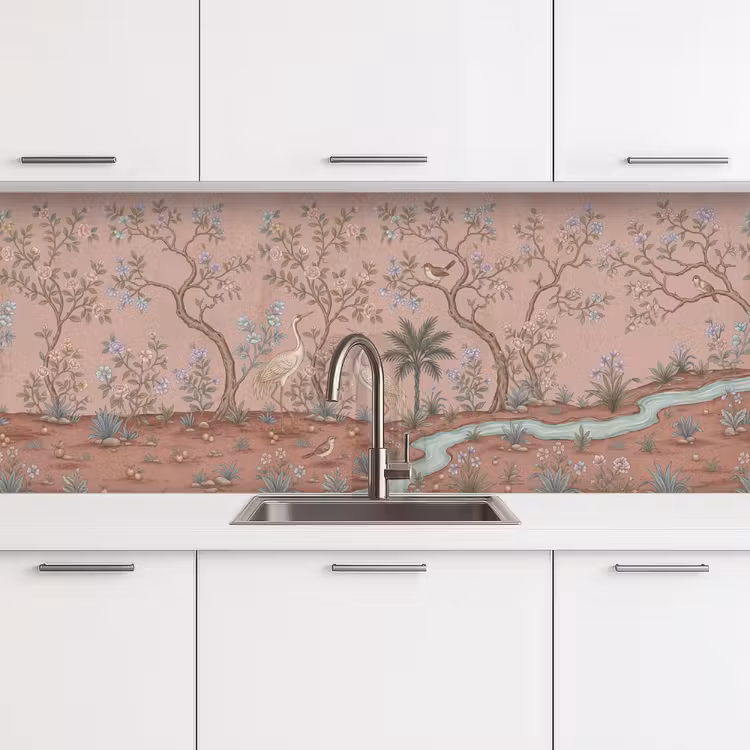 Schienale cucina - Nostalgico - Aironi - Rosa — 4