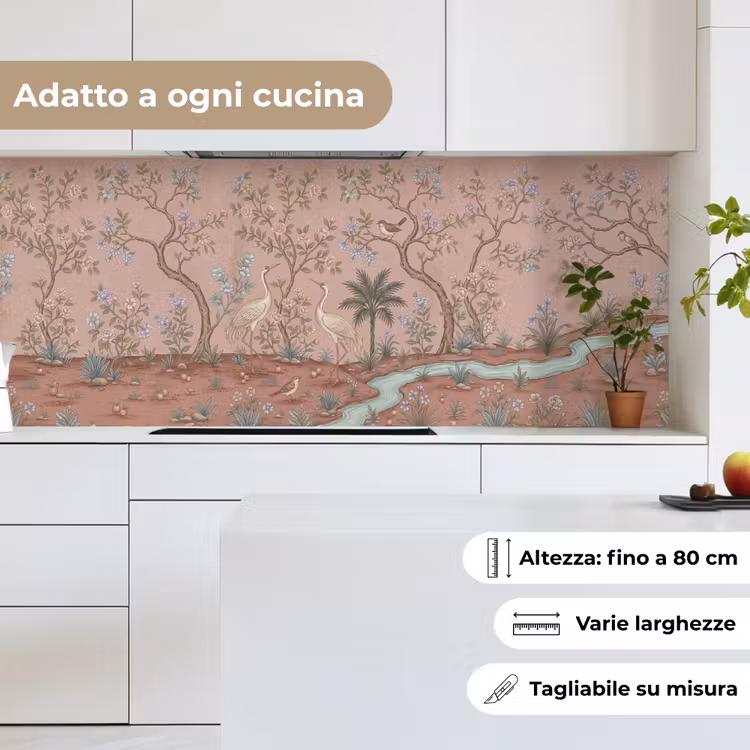 Schienale cucina - Nostalgico - Aironi - Rosa — 7