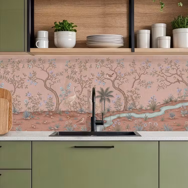 Schienale cucina - Nostalgico - Aironi - Rosa — 8