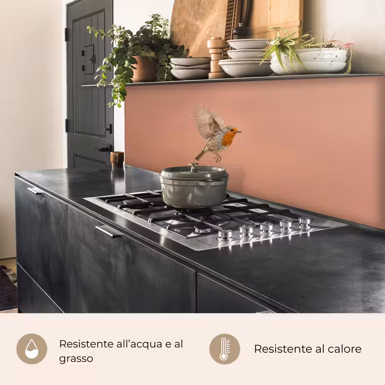 Schienale cucina - Pettirosso - Natura - Rosa — 5