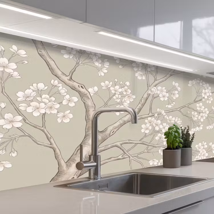 Schienale cucina - Sereno - Fiore - Bianco — 2