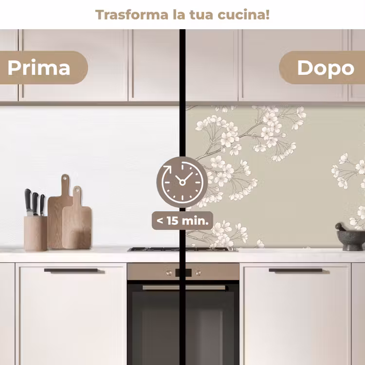 Schienale cucina - Sereno - Fiore - Bianco — 3