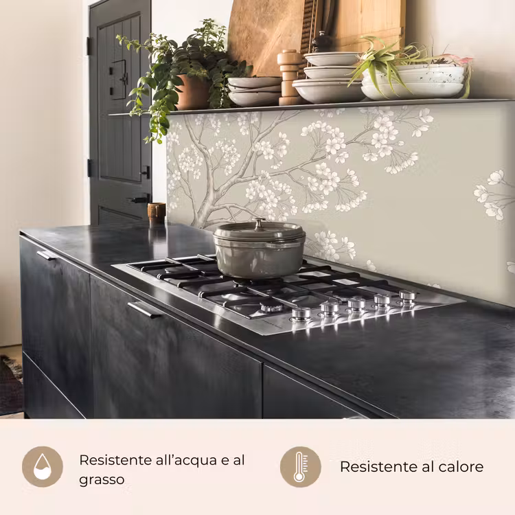 Schienale cucina - Sereno - Fiore - Bianco — 5