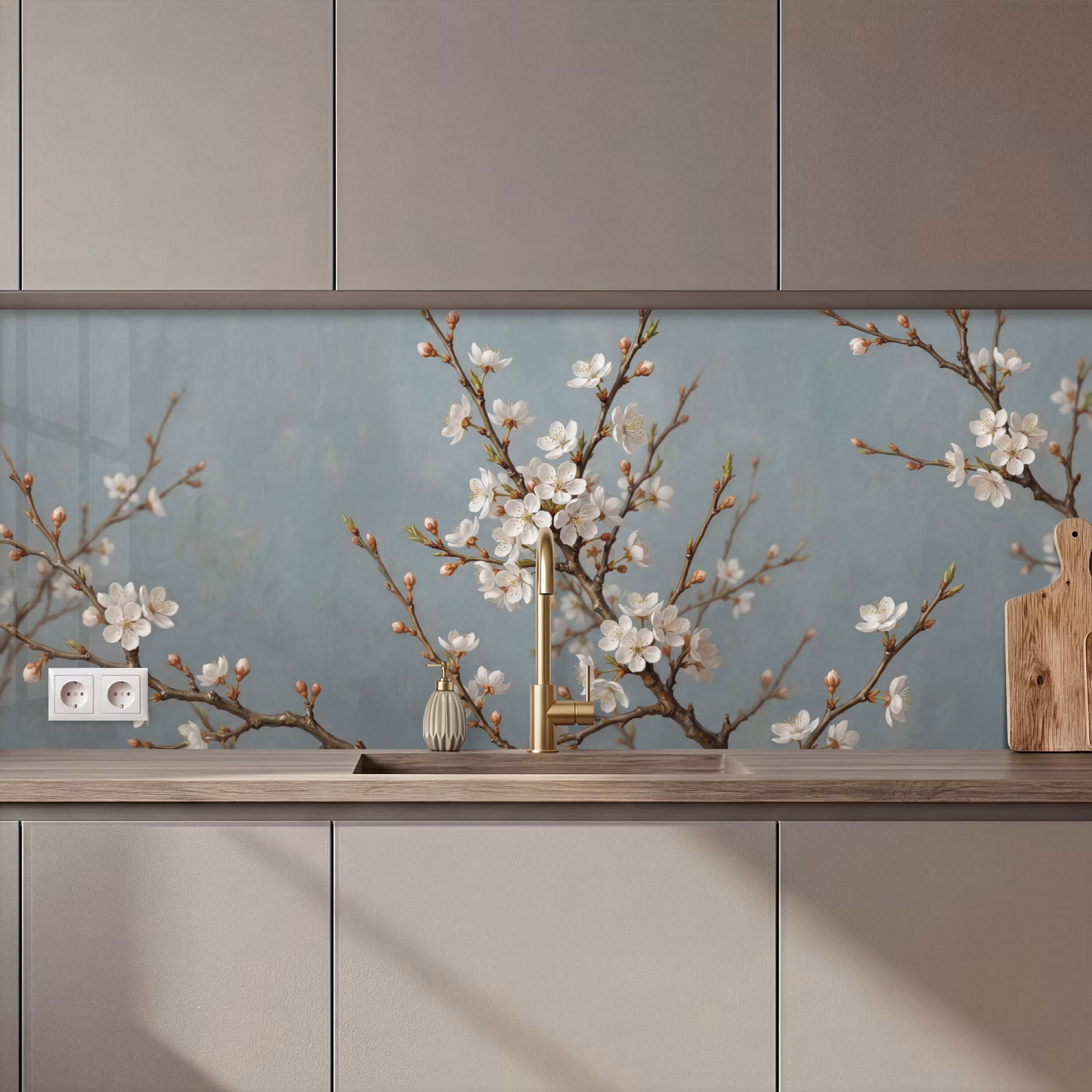 Schienale cucina - Botanica - Natura morta - Blu — 1