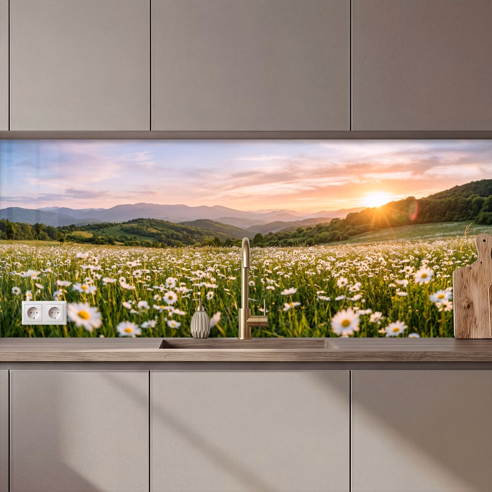 Schienale cucina - Margherita - Campo - Colline - Verde — 1