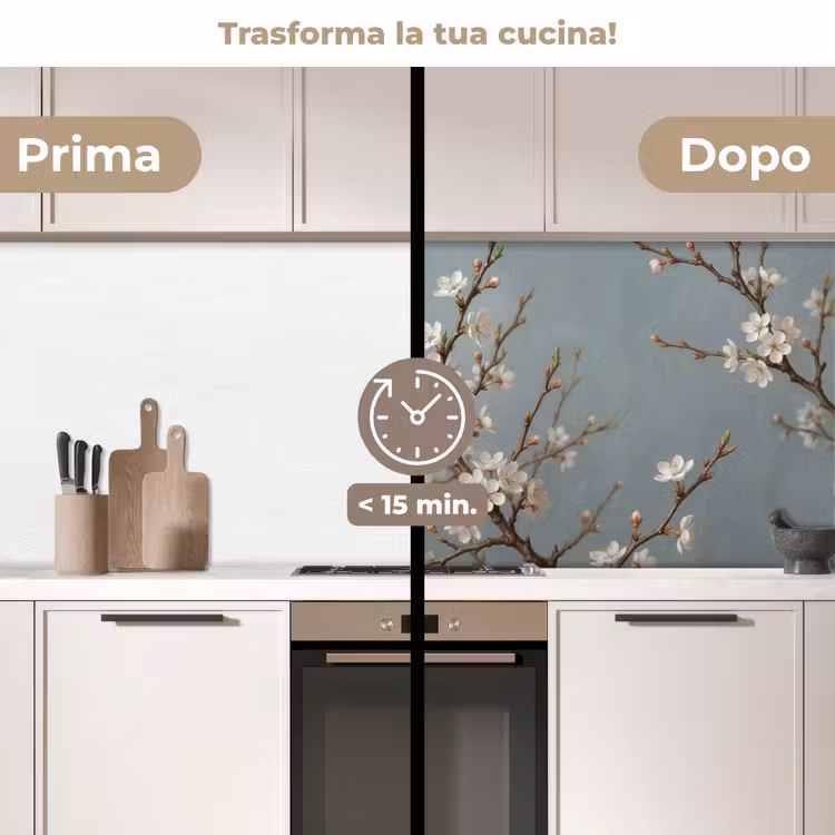 Schienale cucina - Botanica - Natura morta - Blu — 3