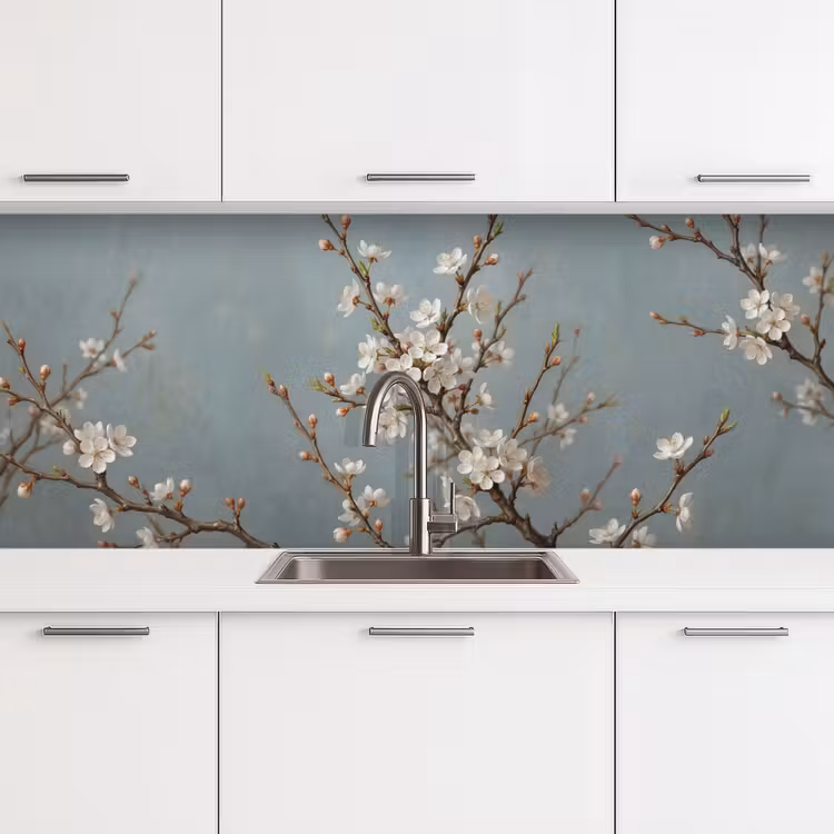 Schienale cucina - Botanica - Natura morta - Blu — 4