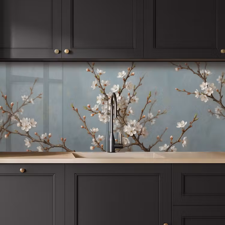 Schienale cucina - Botanica - Natura morta - Blu — 6