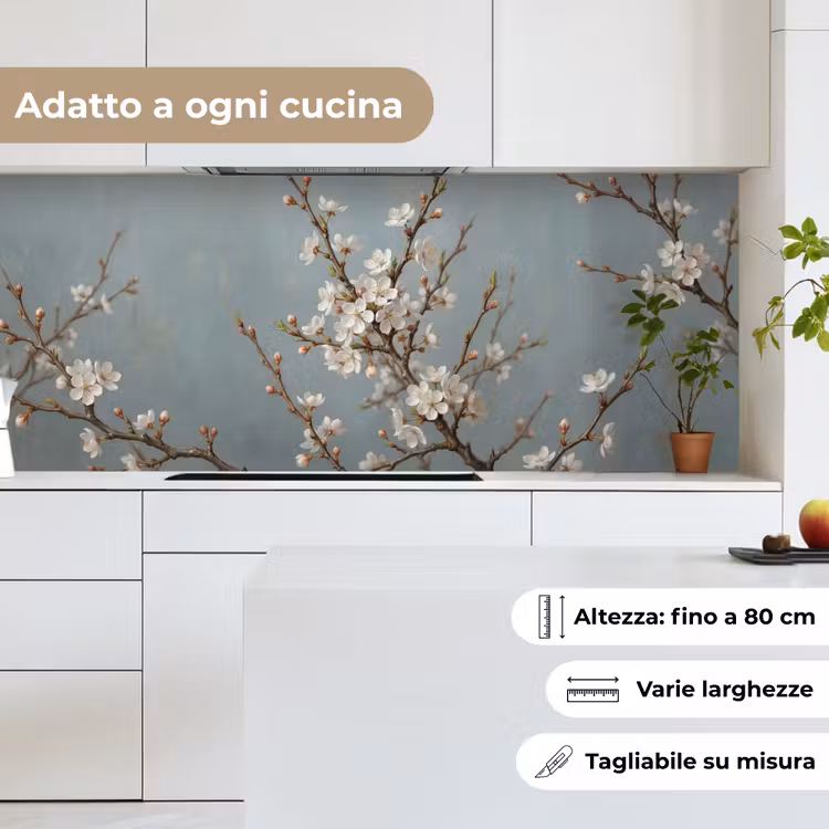 Schienale cucina - Botanica - Natura morta - Blu — 7