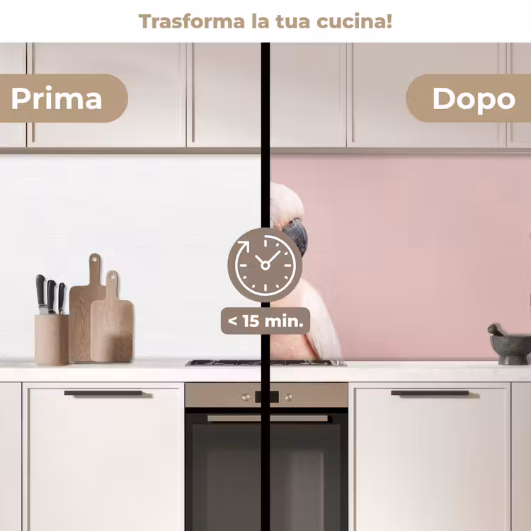 Schienale cucina - Cacatua - Ritratto - Rosa — 3