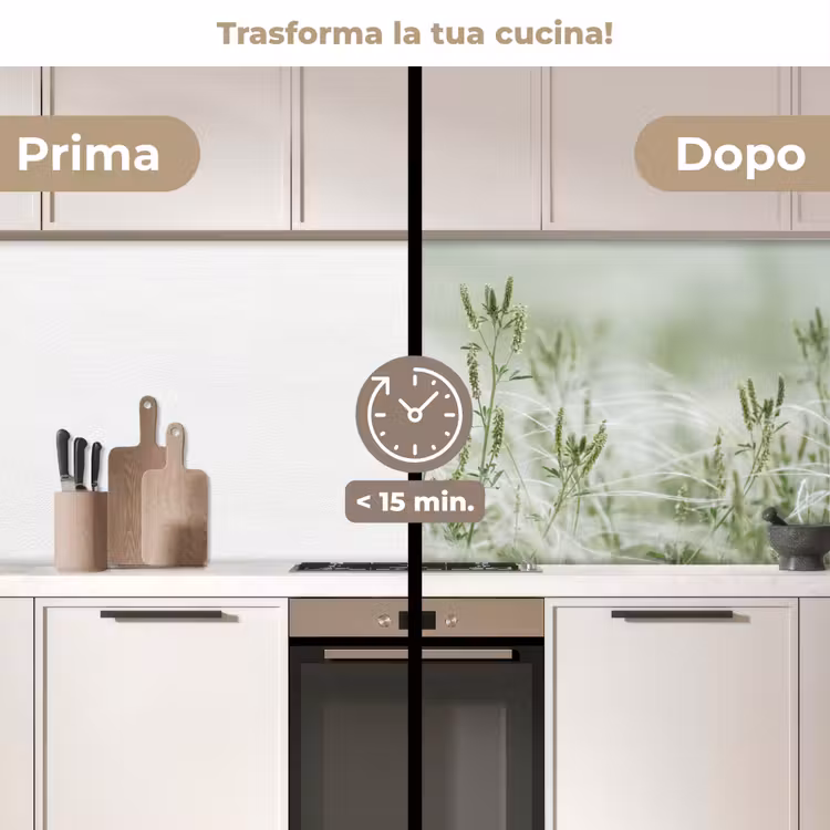 Schienale cucina - Erbe - Minimalista - Verde — 3