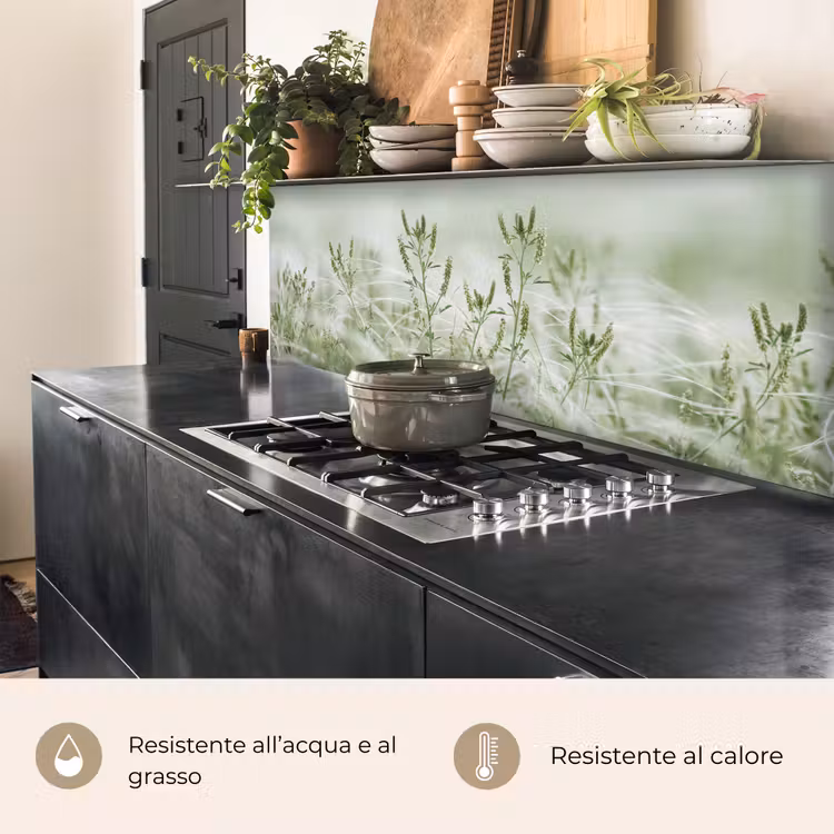 Schienale cucina - Erbe - Minimalista - Verde — 5