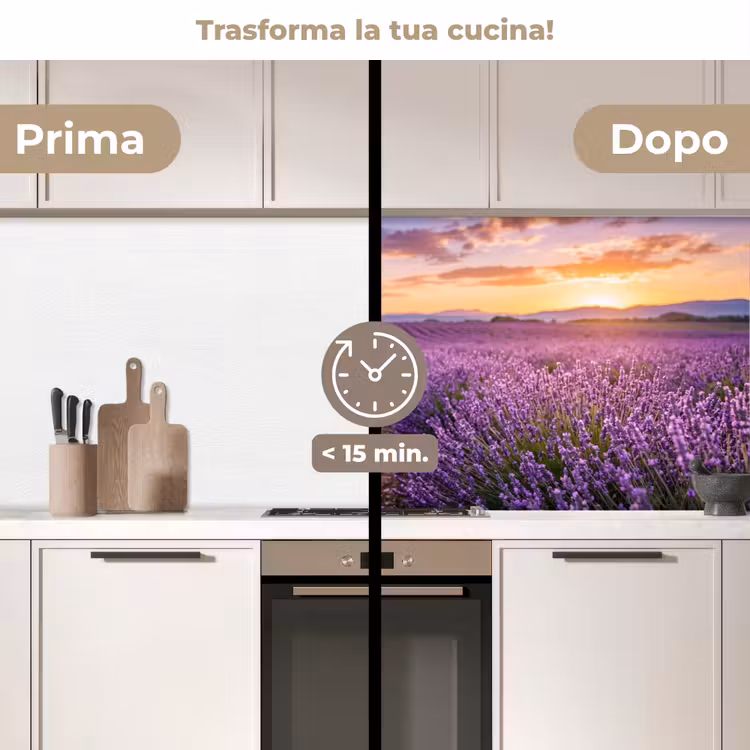 Schienale cucina - Lavanda - Campo - Natura - Viola — 3
