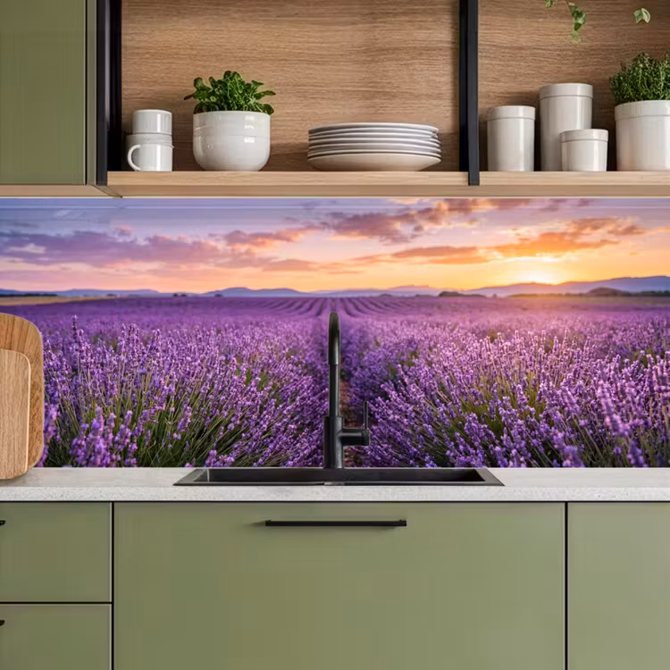 Schienale cucina - Lavanda - Campo - Natura - Viola — 8